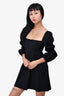 Reformation Black Peplum Dress Size 2