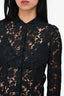 Burberry London Black Lace Button-Up Shirt Size 6 US