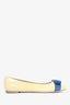 Salvatore Ferragamo Yellow/Blue Patent Leather Ballerina Flats Size 5.5