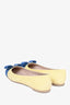 Salvatore Ferragamo Yellow/Blue Patent Leather Ballerina Flats Size 5.5