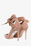 Gianvito Rossi Nude Suede Ankle Wrap Pointed Heels Size 36