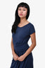 Weekend Max Mara Navy Knotted Midi Dress Size M