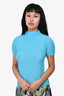 Issey Miyake Me Blue Mockneck Top Size S