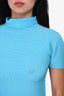 Issey Miyake Me Blue Mockneck Top Size S