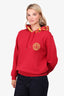 Versace Red Medusa Baroque Print Hoodie Size Medium