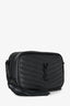 Saint Laurent 2020 Black Leather Chevron Quilted Mini Lou Camera Crossbody