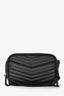 Saint Laurent 2020 Black Leather Chevron Quilted Mini Lou Camera Crossbody