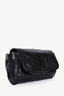Saint Laurent 2019 Black Crinkled Leather Monogram Belt Bag