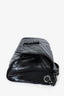 Saint Laurent 2019 Black Crinkled Leather Monogram Belt Bag