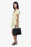 Saint Laurent Black Croc Embossed Small 'Sac de Jour' Top Handle With Strap
