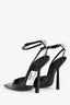 Saint Laurent Black Patent Leather Crystal Pointed Heels Size 37