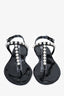 Stuart Weitzman Black Pearl Embellished Sandals Size 7