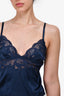 Pinko Navy Blue Silk/lace Camisole Size 40