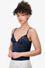 Pinko Navy Blue Silk/lace Camisole Size 40