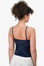 Pinko Navy Blue Silk/lace Camisole Size 40