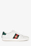 Gucci White Leather Web Bee Ace Sneakers Size 38