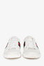 Gucci White Leather Web Bee Ace Sneakers Size 38