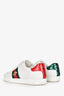 Gucci White Leather Web Bee Ace Sneakers Size 38