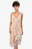 Ermanno Scervino Cream Silk Lace Dress Size 38
