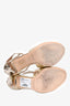Jimmy Choo Gold Patent Leather Strappy Sandals Size 39