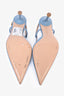 Gianvito Rossi Blue Denim Sling Back Heel Size 39.5