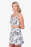 Reformation Black/White Newsprint Skort Set Size XL
