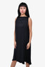 Ann Demeulemeester Black Flowy Double Layered Sleeveless Dress Size 36