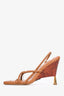 Gia/RHW Brown Leather Strap Heels Size 40