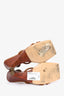 Gia/RHW Brown Leather Strap Heels Size 40
