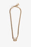 Pre-Loved Chanel™ 2024 Gold Toned Chain Choker Necklace with Crystal 'CC' Charm