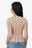Marine Serre White Line Beige/Black Moon Top Size M