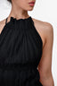 Dion Lee Black Accordion Pleated Sleeveless Back Tie Top Size 0 US