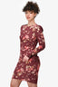 Zimmermann Brown Silk Floral Print Dress Size 1