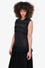 Alaïa Black Pleated Sleeveless Maxi Dress est Size 38