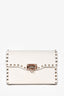 Valentino White Leather Rockstud Crossbody