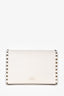 Valentino White Leather Rockstud Crossbody