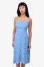 Reformation Blue/White Floral Printed Dress Size 0