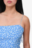 Reformation Blue/White Floral Printed Dress Size 0