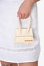 Jacquemus Light Yellow Croc Embossed Le Chiquito Crossbody
