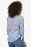 L'Agence Blue/Brown Graphic Top Size S