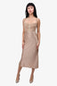 Cami NYC Brown Lace Detailed Midi Dress Size S