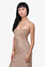 Cami NYC Brown Lace Detailed Midi Dress Size S