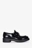 Prada Black Leather Brushed Loafers Size 38