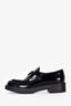 Prada Black Leather Brushed Loafers Size 38