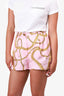 Versace Pink Silk Chain Print Short Size 46