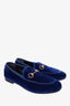 Gucci Blue Velvet Horsebit Loafer Size 37