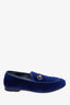 Gucci Blue Velvet Horsebit Loafer Size 37