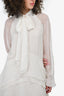 Chloe Cream Silk Ruffle Dress Size 40