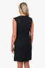 Proenza Schouler Black Wool Faux Wrap Dress with Zipper Detail Size 10