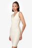 Herve Leger White Bandage Bodycon Midi Dress Size XS